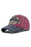 Wildwest Emboridery Patchwork Baseball Hat MOQ 3pcs