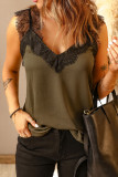 Green One More Night Lace Cami Tank