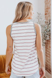 Striped Henley Ribbed Tank