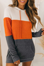 Gray Colorblock Kangaroo Pocket Hooded Dress