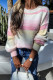 Colorblock Tie-dye Mohair Sweater