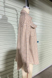 Tweed Houndstooth Single-breasted Shacket Coat with Pockets Unishe Wholesale
