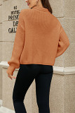 Lapel Collar Cut V Neck Knit Sweaters