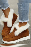 Plain Fluffy Flat Shoes