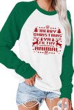 Merry Christmas Ya Filthy Animal Printed Long Sleeve Top Women UNISHE Wholesale