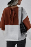 Colorblock Knitting Pullover Sweater