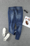 Animal Inner Patches Ripped Plus Size Jeans