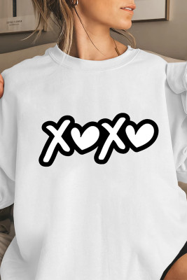Xoxo Valentine's Day Print Pullover Sweatshirt Unishe Wholesale