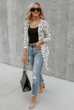 Open Front Leopard Print Cardigan