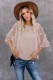 Pink Crew Neck Kimono Sleeve Knit Top