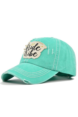 I Do Crew Embroidery Washed Baseball Hat MOQ 3pcs