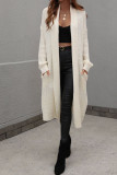 Plain Long Length Open Sweater Cardigans