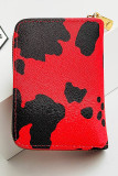 Cow Print Zipper Purse