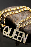 Alloy and Rhinestone Necklace for Men MOQ 5pcs