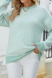 Wave Striped Two Tone Pullover Knit Sweaters