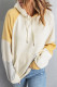 Yellow Colorblock Raglan Sleeve Hoodie