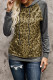 Sequin Leopard Print Long Sleeve Pullover Hoodie