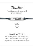Teacher's Bracelets With Card MOQ 5PCS