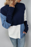 Colorblock Knitting Pullover Sweater