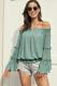 Green Swiss Dot Off The Shoulder Top