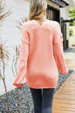Plain V Neck Knitting Pullover Sweater