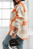 Colorful Open Button Pockets Plaid Shackets