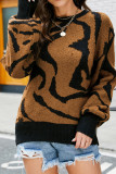 Zebra Striped Knit Sweaters