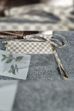 Plaid Splicing Clear Crossbody Bag