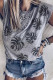 Gray Palm Leaves Crew Neck Tank
