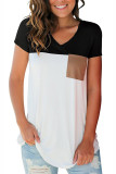 V Neck Top with Pocket