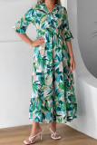 Paisley Floral Print Flare Sleeves Maxi Dress Unishe Wholesale