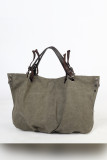 Canvas Bag With PU Leather Buckle Hand Bag Unishe Wholesale MOQ3PCS