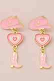 Alloy Heart and Boots Earrings MOQ 5pcs