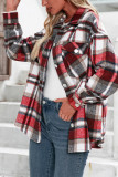 Plaid Flannel Button Down Pocketed Shacket Jacket Coats Unishe Wholesale