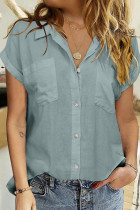 Linen Button Short Sleeves Shirt