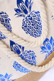 Pineapple Print Canvas Tote Bag MOQ 3pcs