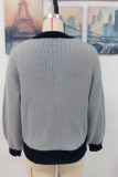 Plain Round Neck Knit Pullover Sweaters