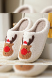 Christmas Cartoon Reindeer Fluffy Slippers