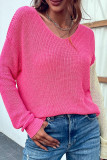 Colorblock V Neck Sweater Unishe Wholesale
