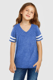 Blue Striped Short Sleeve Girl’s Top