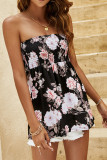 Smocked Floral Print Tube Top