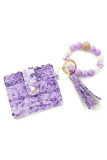 Beads and Ring Keychain Card Holder