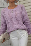 Solid Color Cable Knit Pullover Sweater Unishe Wholesale