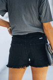 Distressed Ripped Denim Shorts with Pockets Unishe Wholesale