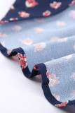 Blue Floral Smock Tank