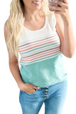 Striped Color Block Sweater Tank