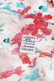 Red Cakewalk Floral Smocked Blouse
