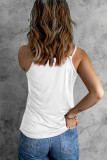 White Ladder Hollow-out Tank Top