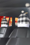 Christmas Buffalo Plaid Car Seat Headrest Cover MOQ 5PCs