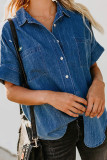 Short Sleeves Denim Shirt UNISHE Wholesale